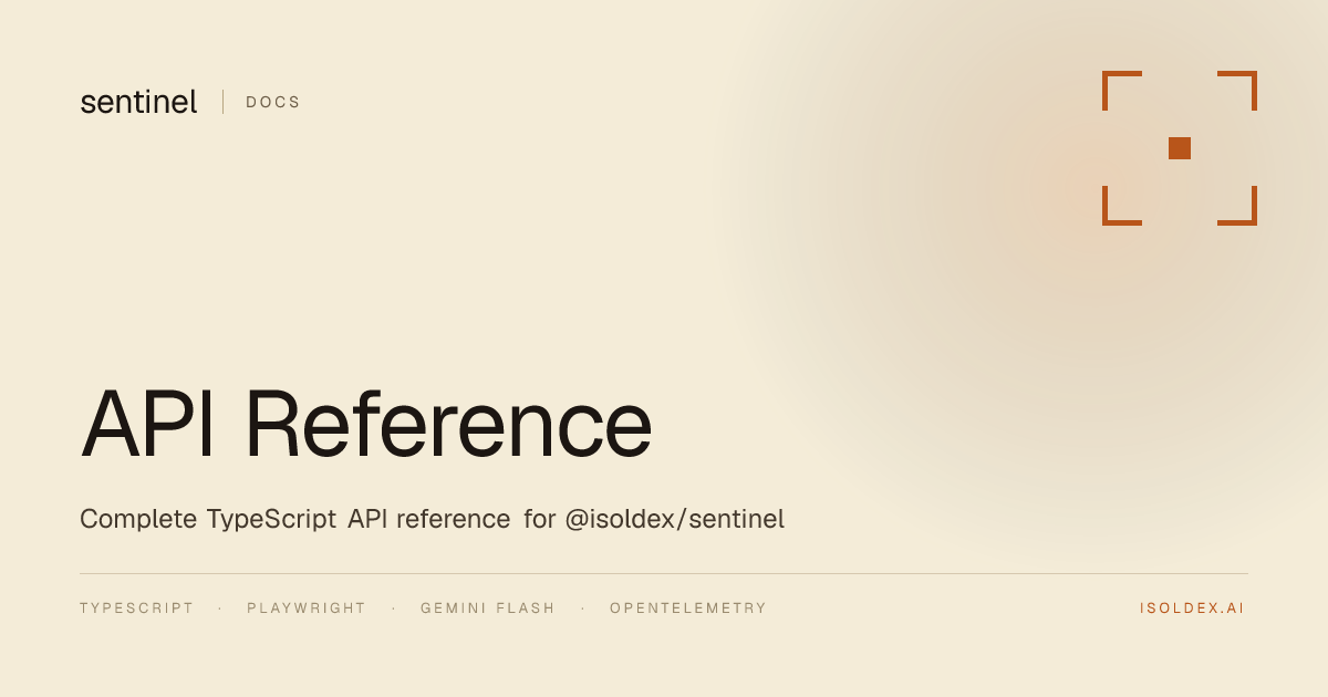 API Reference — Sentinel